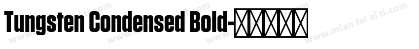 Tungsten Condensed Bold字体转换